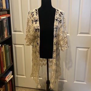 Say What Cream Lace Kimono